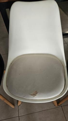 Silla Tulip Eames Base Madera Pack 4 + 4 Almohadones