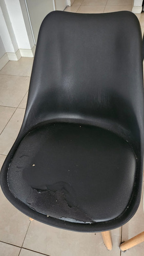 Silla Tulip Eames Base Madera Pack 4 + 4 Almohadones