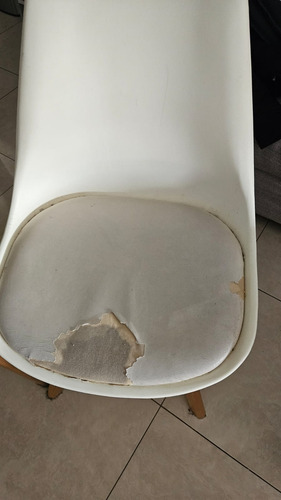 Silla Tulip Eames Base Madera Pack 4 + 4 Almohadones